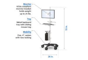 771568 mobile computer stand cart features 2