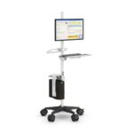 771568 mobile computer stand cart with keyboard tray 1
