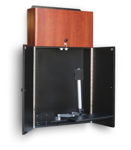 771774 retractable classic wall mounted computer system