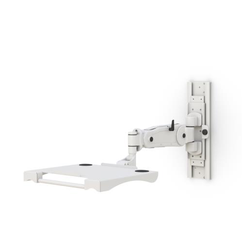 772149 heavy duty wall mounted laptop station articulating arm with tray