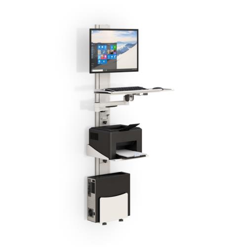 772288 computer workstation wall mount with extendable keyboard tray arm