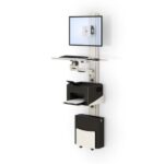 772288 ergonomic computer workstation wall mount with extendable keyboard tray arm