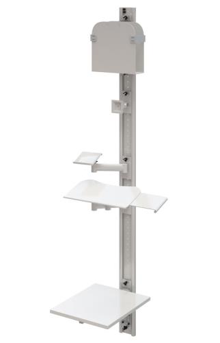 772289 height adjustable computer station wall mount