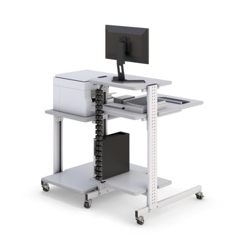 772310 multi tray rolling computer station desk