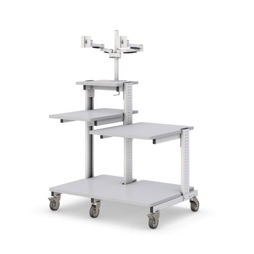 772312 multi tray personal computer cart