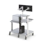 772312 rolling multi tray computer station cart 1