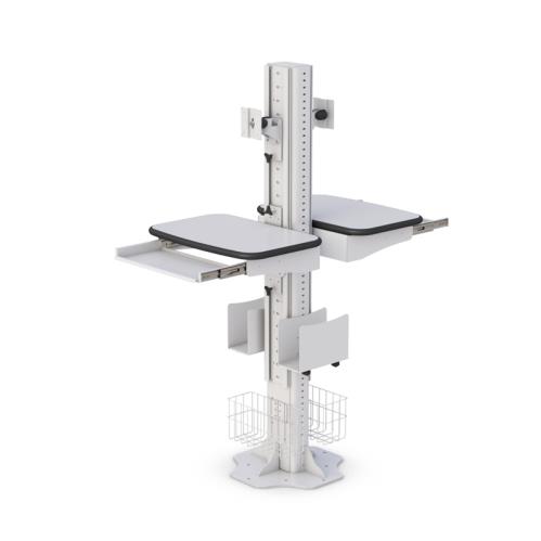 772323 industrial floor mounted computer monitor stand