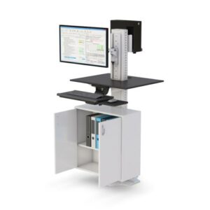 772453 floor mount with storage cabinet and adjustable monitor bracket