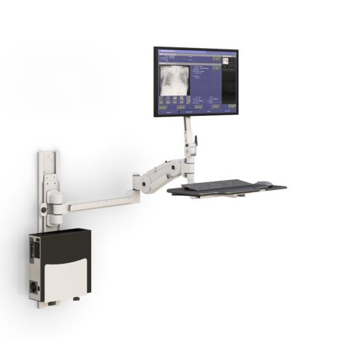 772483 ergonomic wall mounted computer arm with cpu holder