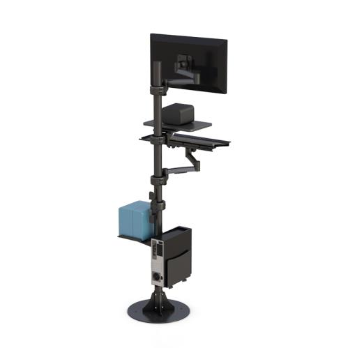 772744 medical computer stand with keyboard tray