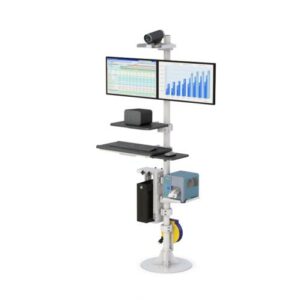 772770 floor mounted medical ergonomic computer stand