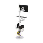 772771 rolling pole stand sit stand hospital computer workstation