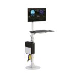772776 floor mounted sit stand medical computer stand