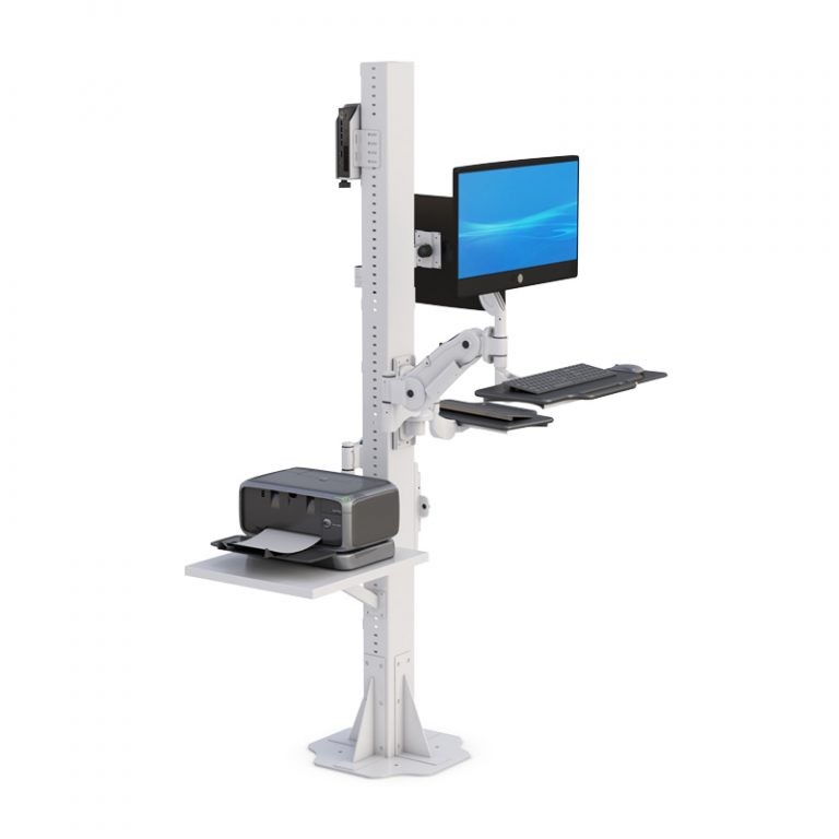 Orbit Floor Post Computer Station - Suspending Solutions
