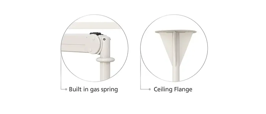 monitor arm ceiling mount more features