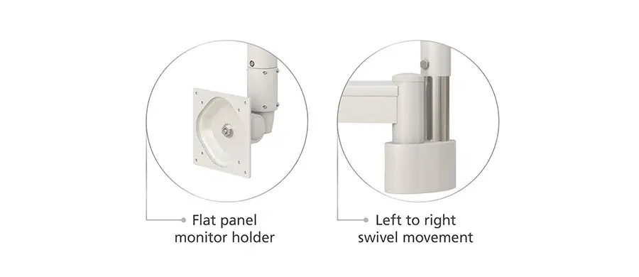 monitor display arm ceiling mount features